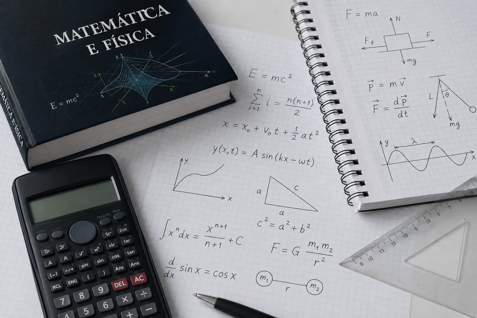 Estudiante en una clase de reforzamiento de matemática y física