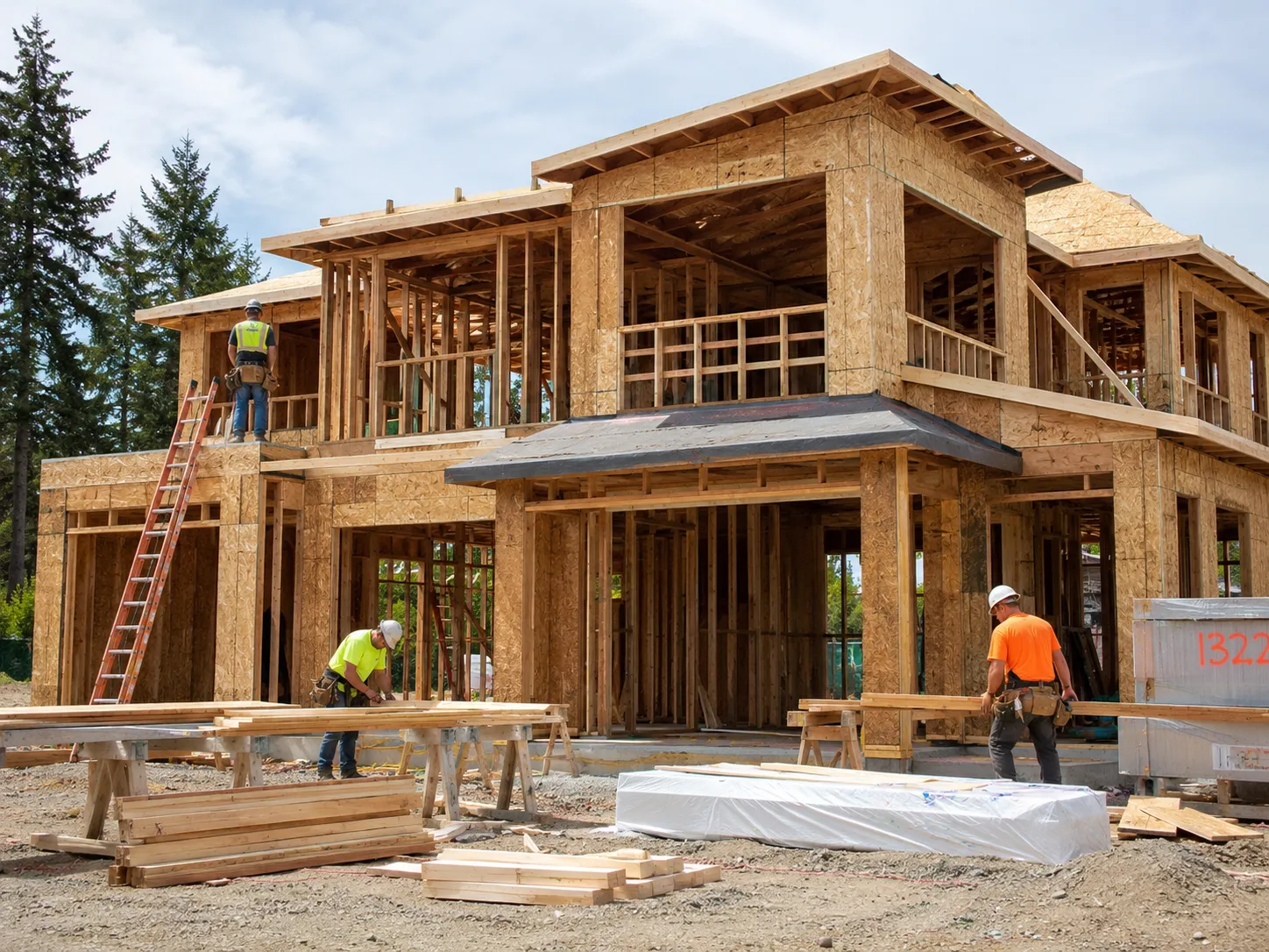 Casa en proceso de construcción en Valdivia