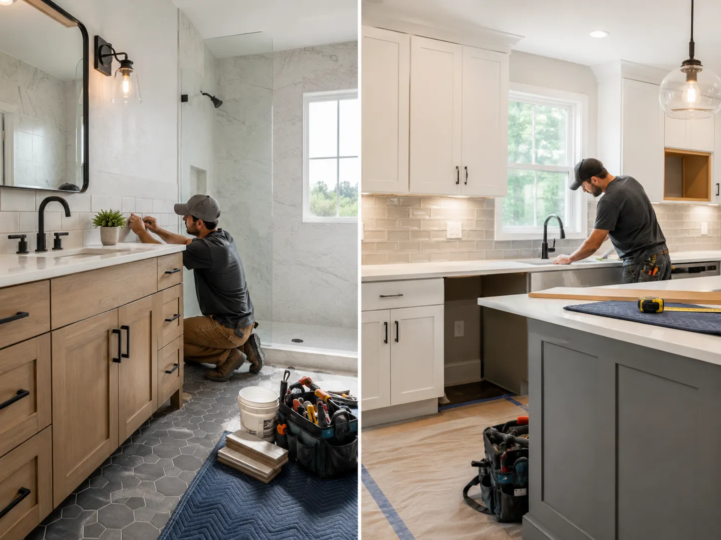 Remodelación de baño y cocina en vivienda