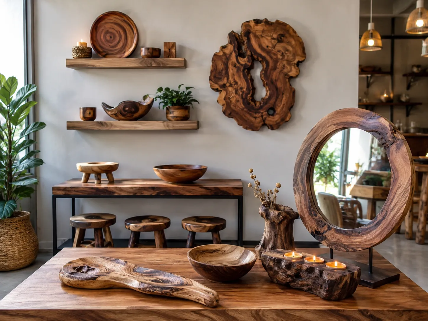 Muebles y decoración rústica para hogares y locales