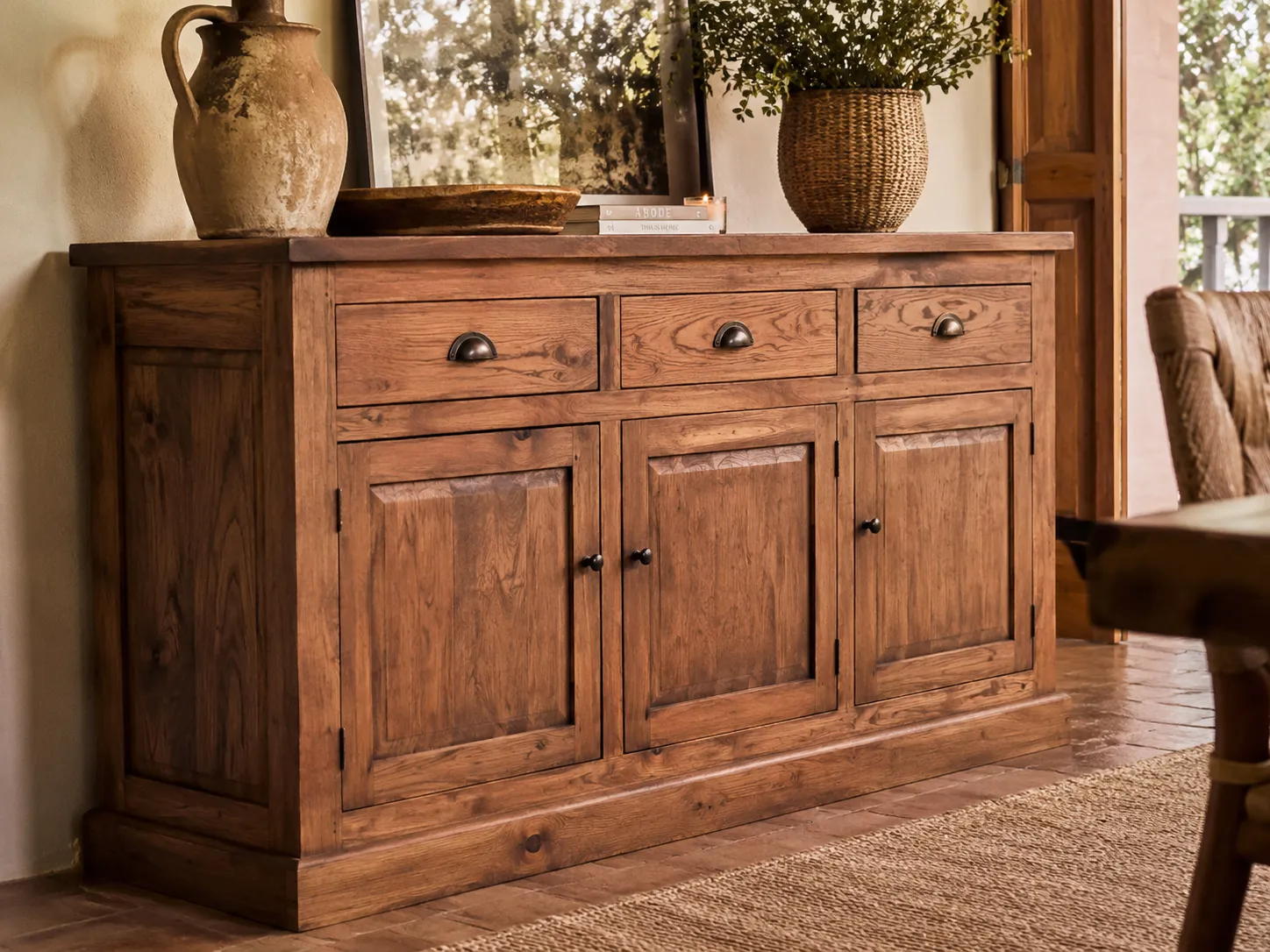 Mueble rústico a medida fabricado en madera y fierro