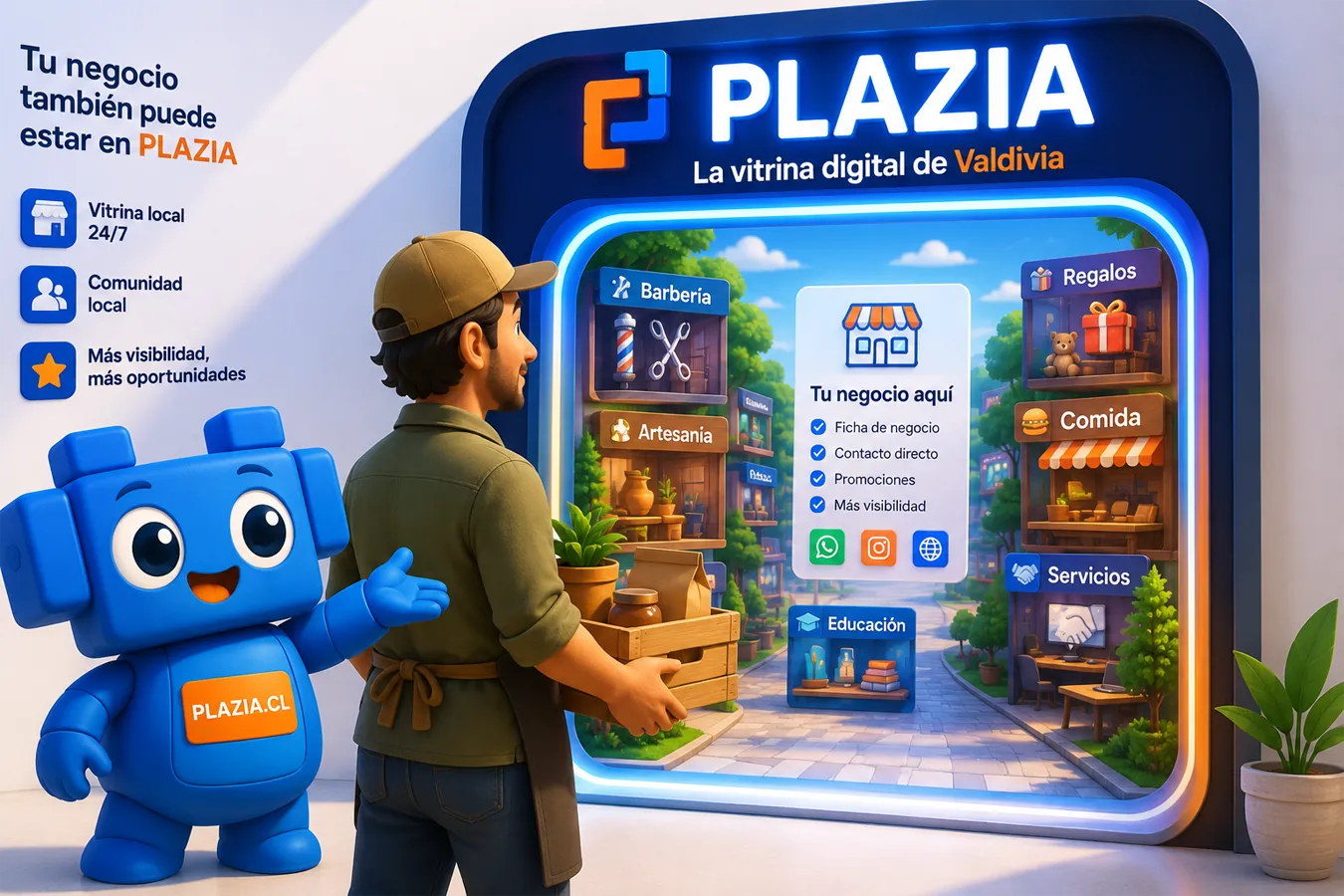 Plazy invitando a un emprendedor a sumarse a PLAZIA