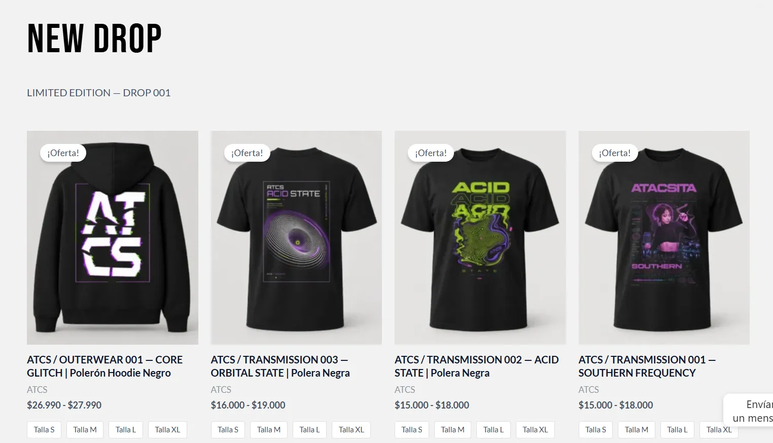 Tienda online de la colección ATCS